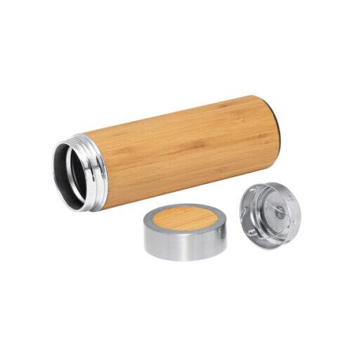 Garrafa Térmica em Bambu e aço inox - Image 2