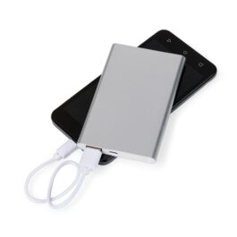Power Bank metal com capacidade 2.000 mAh