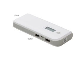 Power Bank plástico com capacidade 4.400 mAh