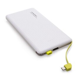 Power Bank plástico com capacidade 6.000 mAh