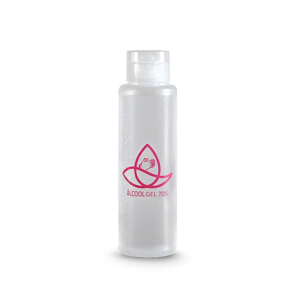 Frasco com álcool gel 100ml