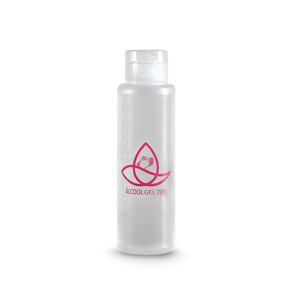 Frasco com álcool gel 100ml