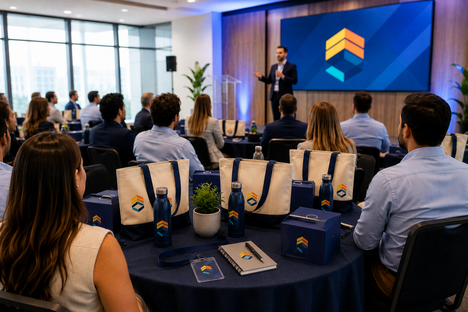 Como os kits para eventos corporativos melhoram a experiência